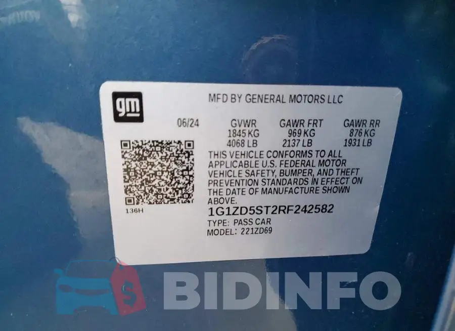 1G1ZD5ST2RF242582 Photo# 12