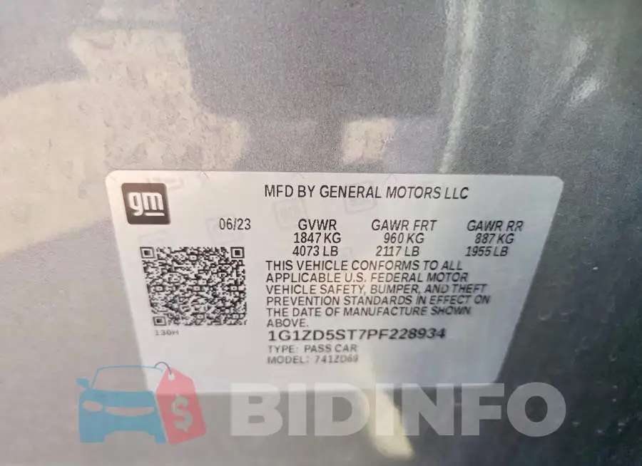 1G1ZD5ST7PF228934 Photo# 13