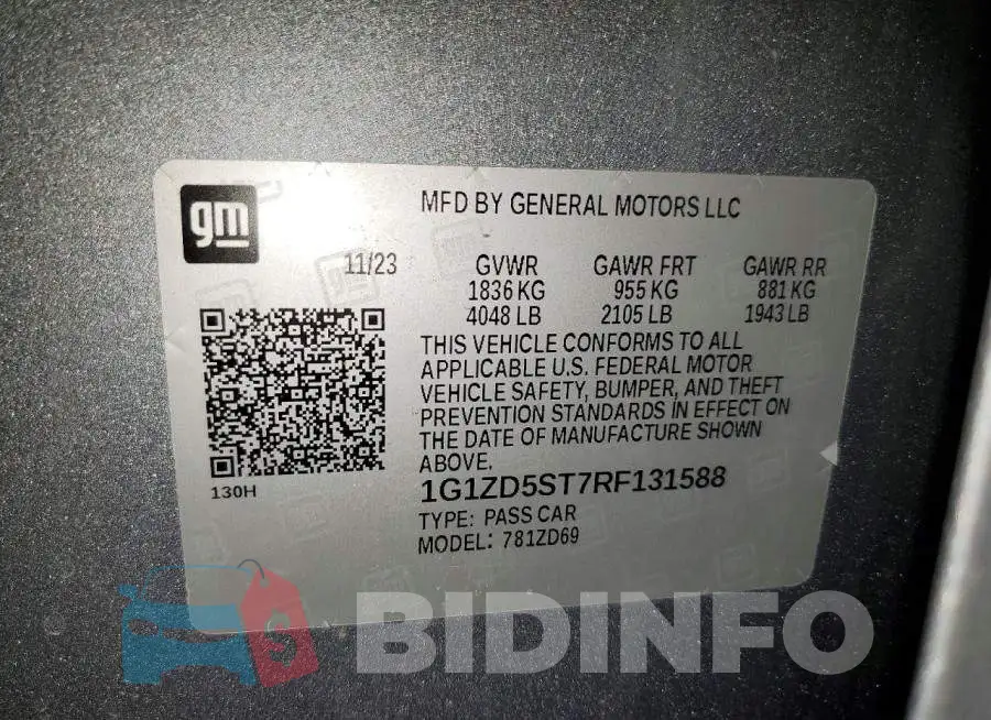 1G1ZD5ST7RF131588 Photo# 13