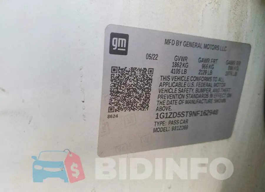 1G1ZD5ST9NF162948 Photo# 12