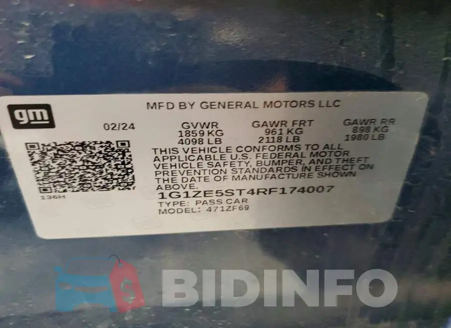 1G1ZE5ST4RF174007 Photo# 12
