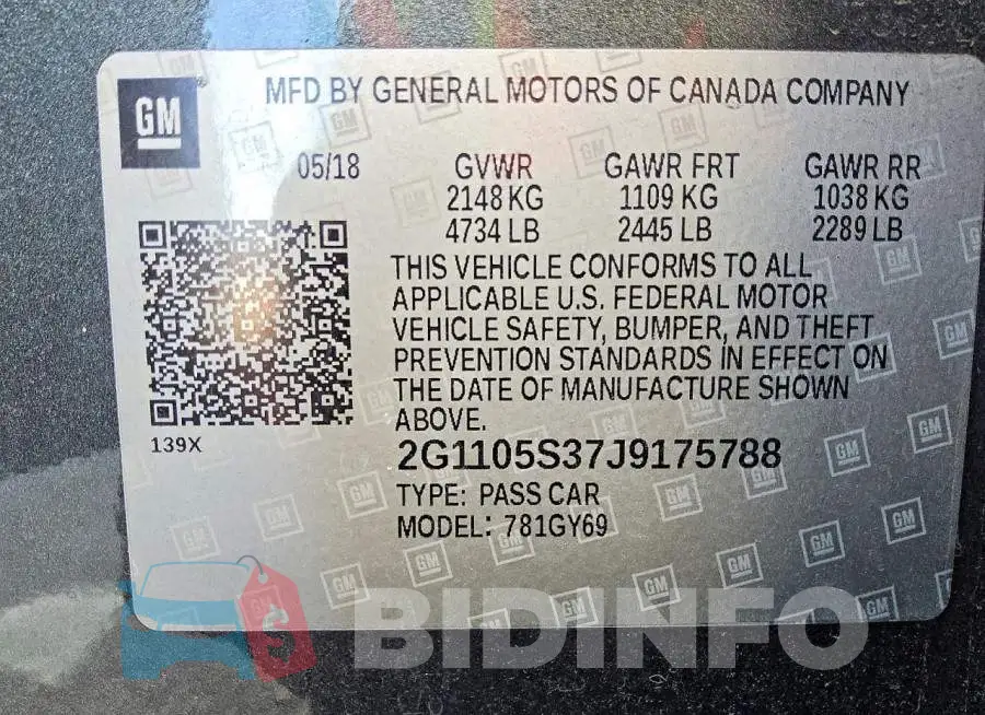 2G1105S37J9175788 Photo# 12