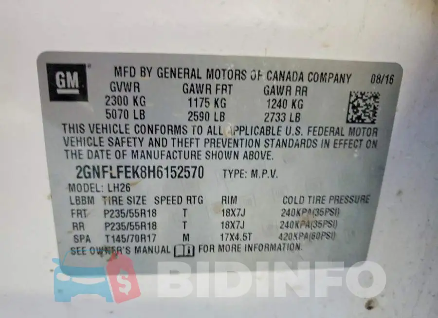 2GNFLFEK8H6152570 Photo# 13