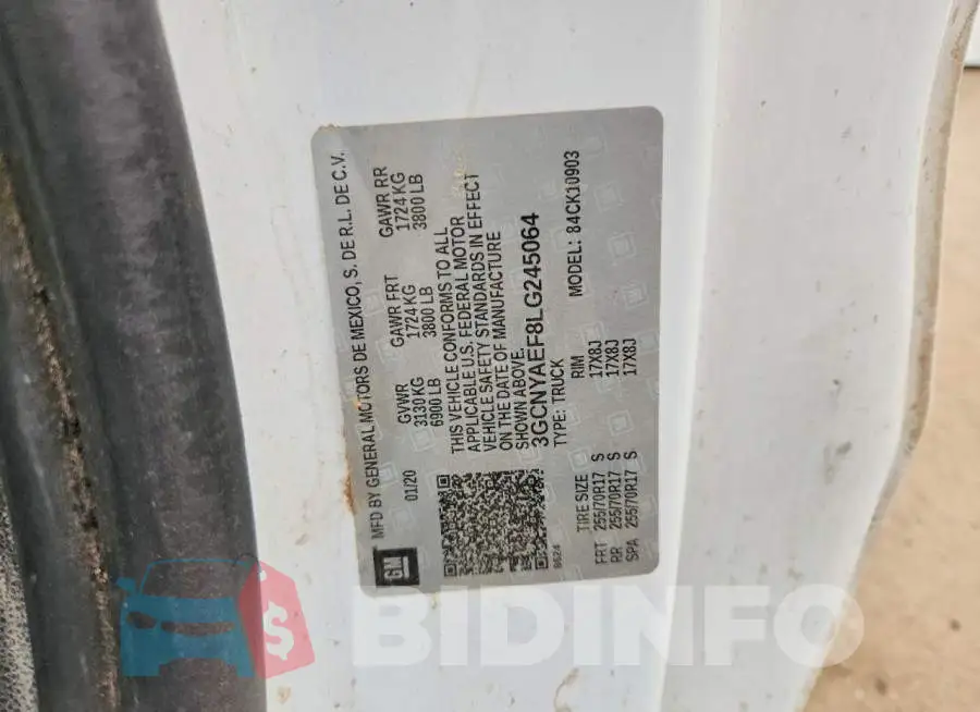 3GCNYAEF8LG245064 Photo# 12