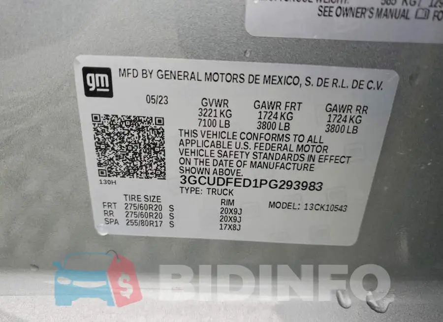3GCUDFED1PG293983 Photo# 12