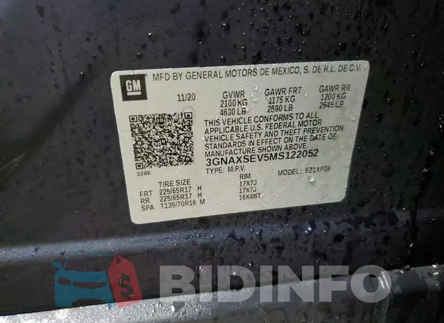 3GNAXSEV5MS122052 Photo# 12