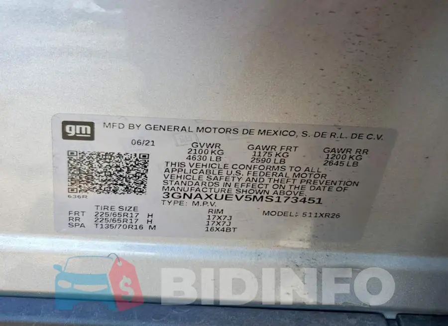 3GNAXUEV5MS173451 Photo# 13