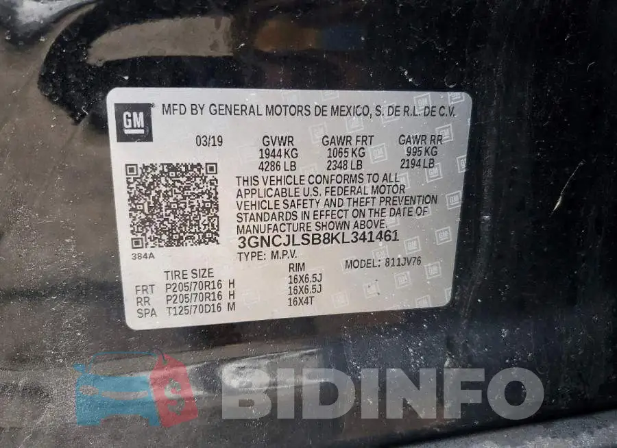 3GNCJLSB8KL341461 Photo# 12