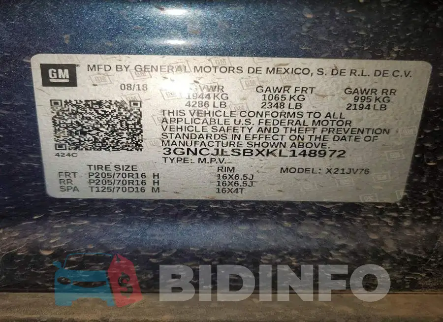 3GNCJLSBXKL148972 Photo# 12