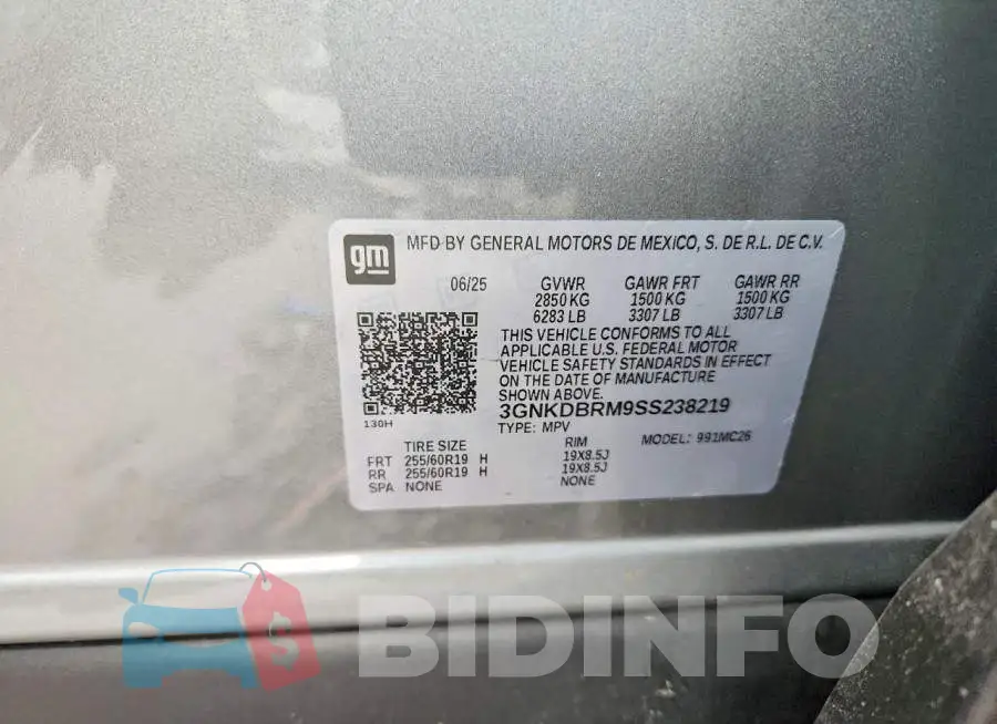 3GNKDBRM9SS238219 Photo# 13