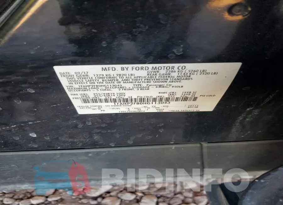 1FAHP2F80HG113043 Photo# 12