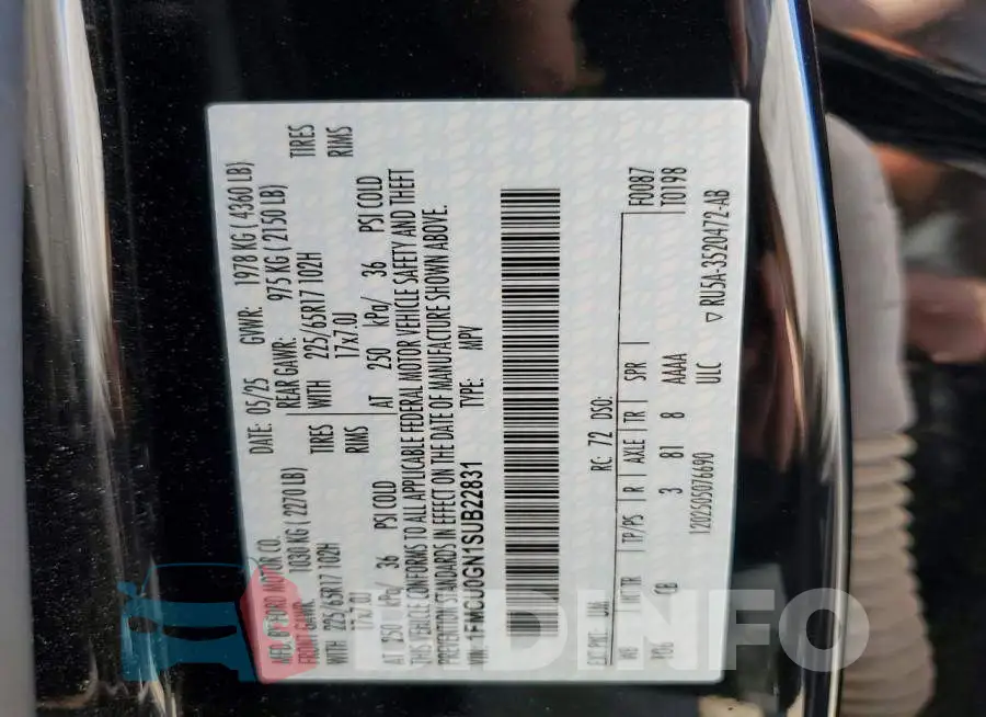 1FMCU0GN1SUB22831 Photo# 14