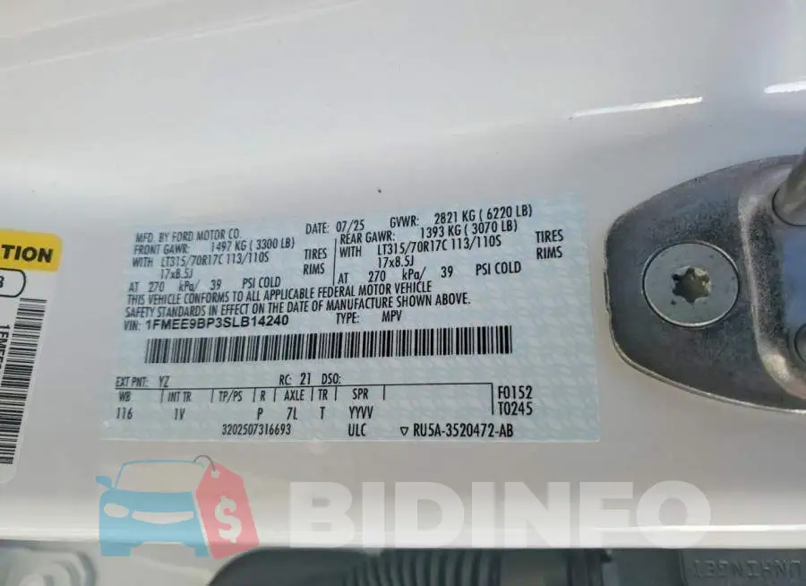 1FMEE9BP3SLB14240 Photo# 14