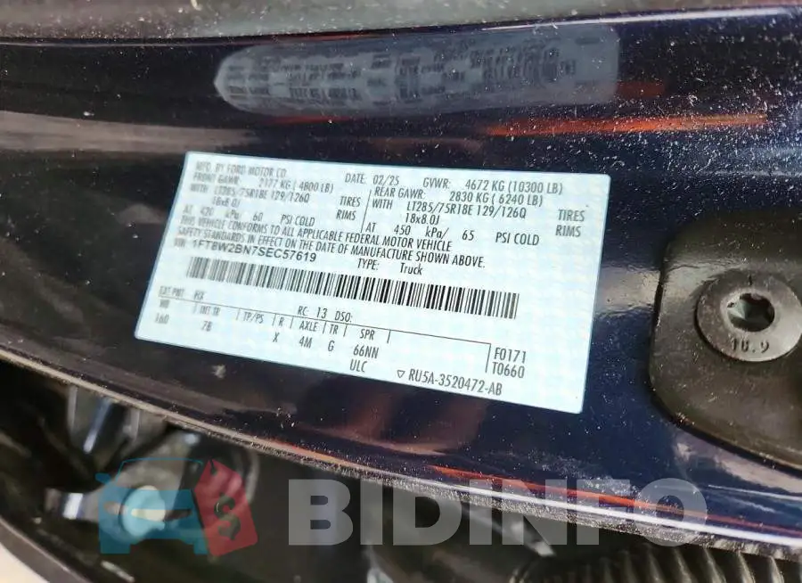 1FT8W2BN7SEC57619 Photo# 12