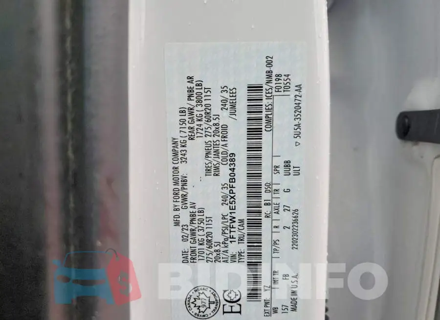 1FTFW1E5XPFB04389 Photo# 13