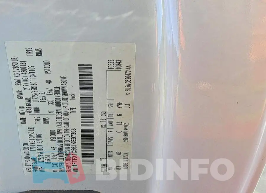 1FTFX1C56JKE97368 Photo# 12