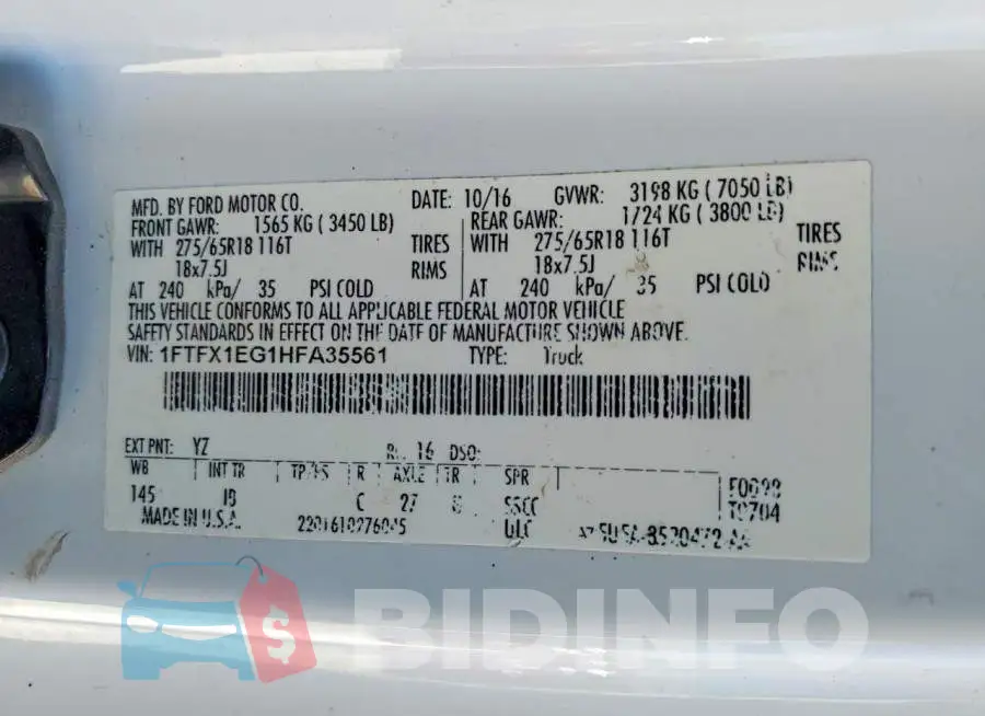1FTFX1EG1HFA35561 Photo# 12