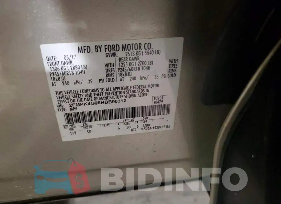 2FMPK4G96HBB96312 Photo# 13