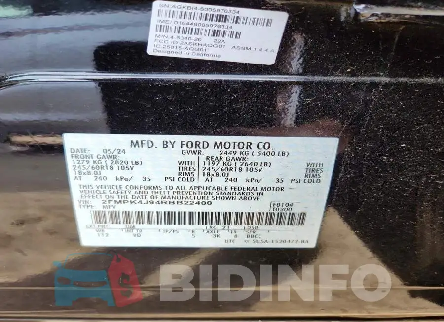 2FMPK4J94RBB22400 Photo# 13
