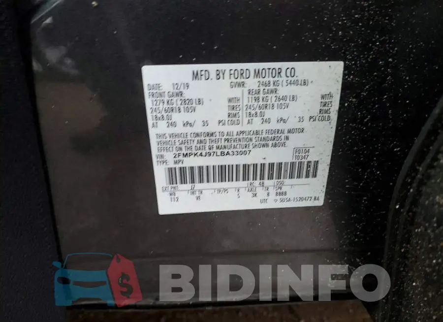 2FMPK4J97LBA33007 Photo# 13