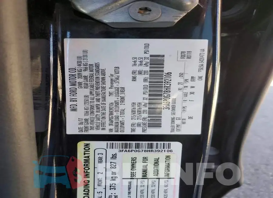 3FA6P0G78HR392106 Photo# 12