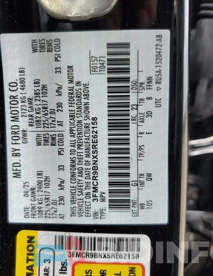 3FMCR9BNXSRE62158 Photo# 12
