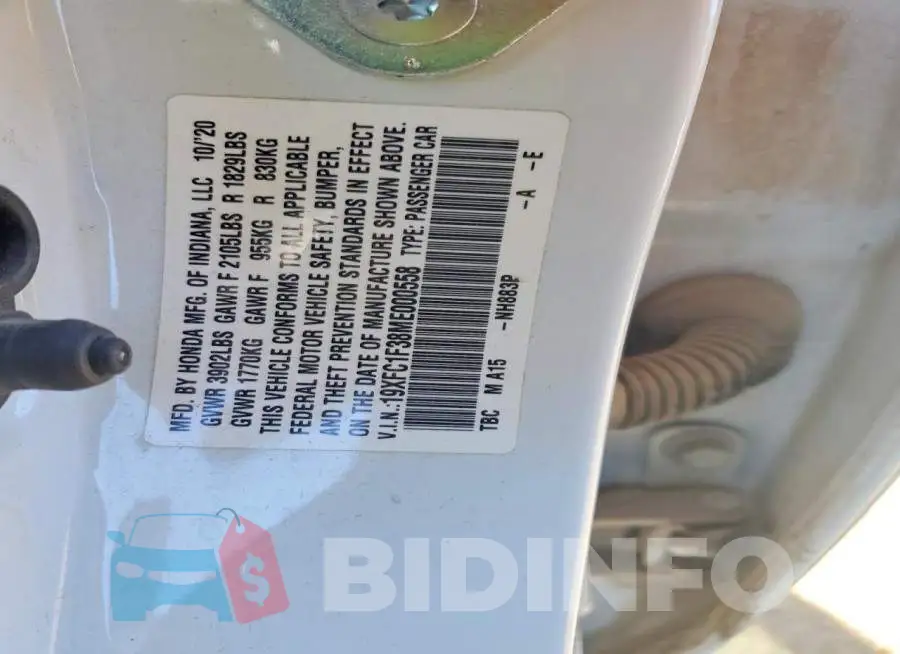 19XFC1F38ME000558 Photo# 12