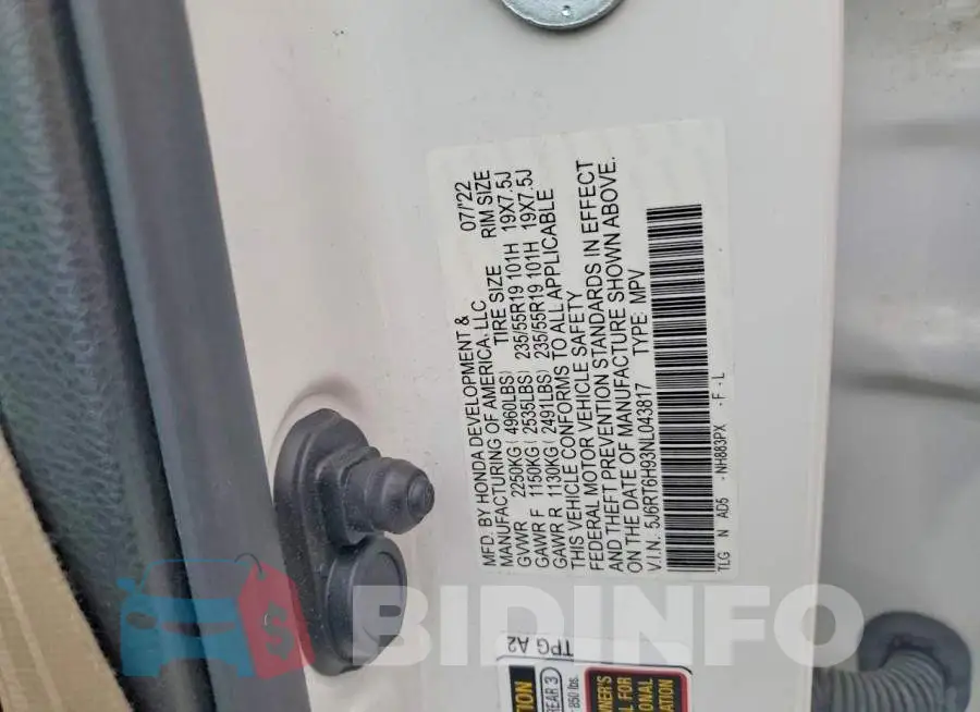 5J6RT6H93NL043817 Photo# 14