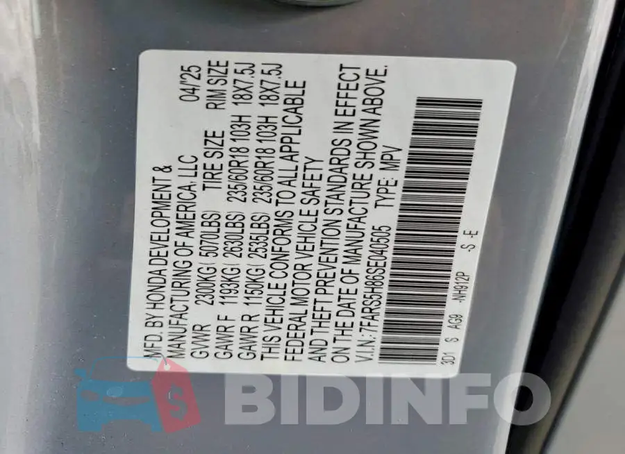 7FARS5H86SE040505 Photo# 13