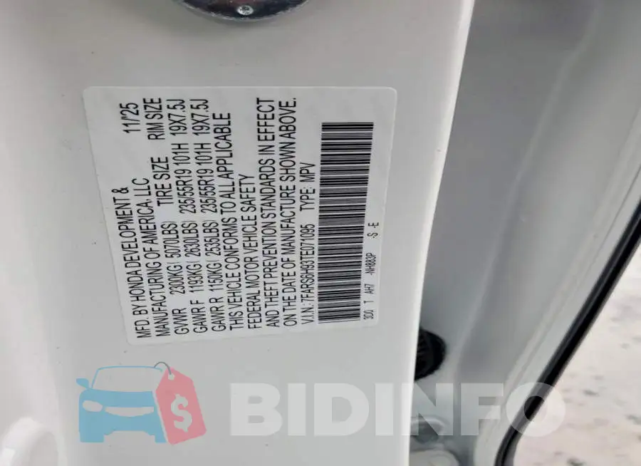 7FARS6H93TE071095 Photo# 13