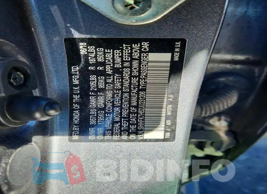SHHFK7H52JU231206 Photo# 12