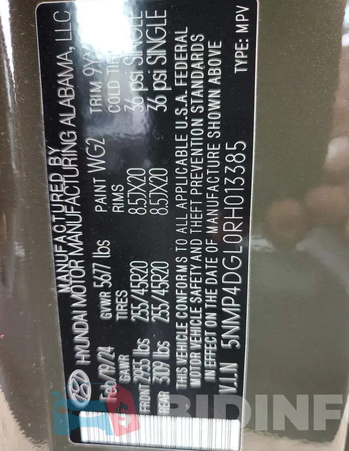 5NMP4DGL0RH013385 Photo# 13