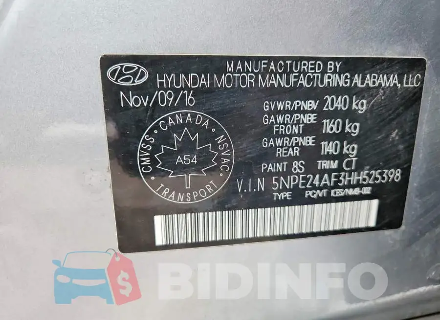 5NPE24AF3HH525398 Photo# 12