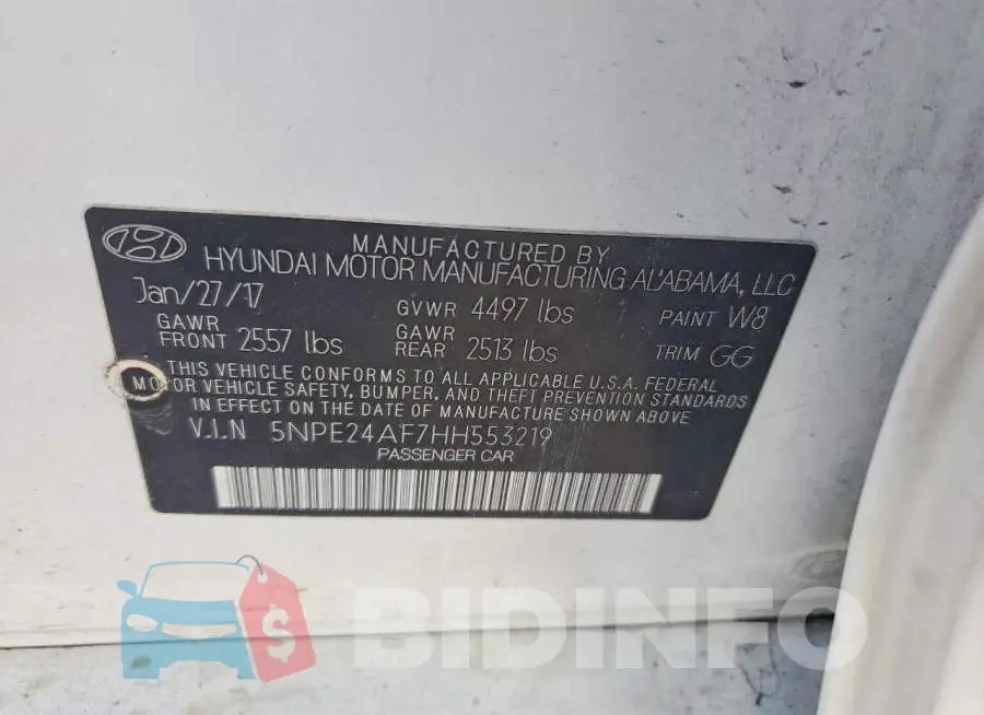 5NPE24AF7HH553219 Photo# 12