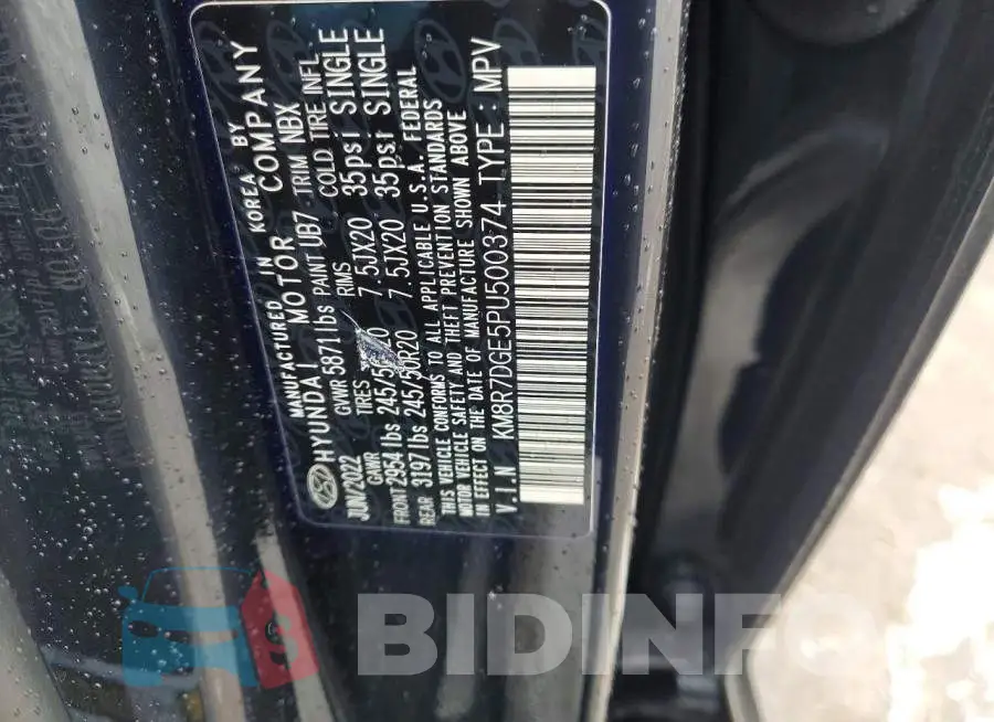 KM8R7DGE5PU500374 Photo# 14