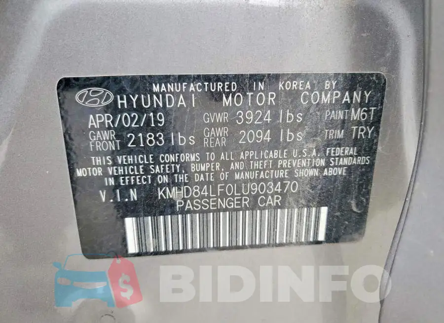 KMHD84LF0LU903470 Photo# 13