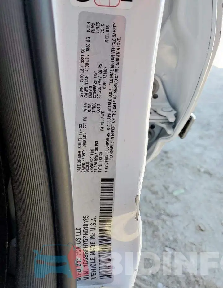 1C6SRFHT5PN518125 Photo# 12
