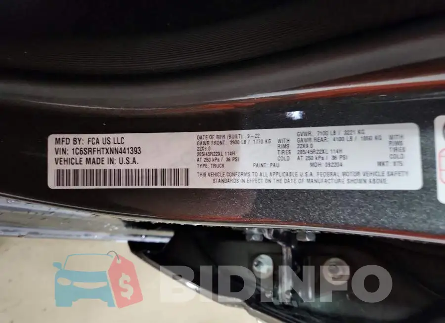 1C6SRFHTXNN441393 Photo# 12
