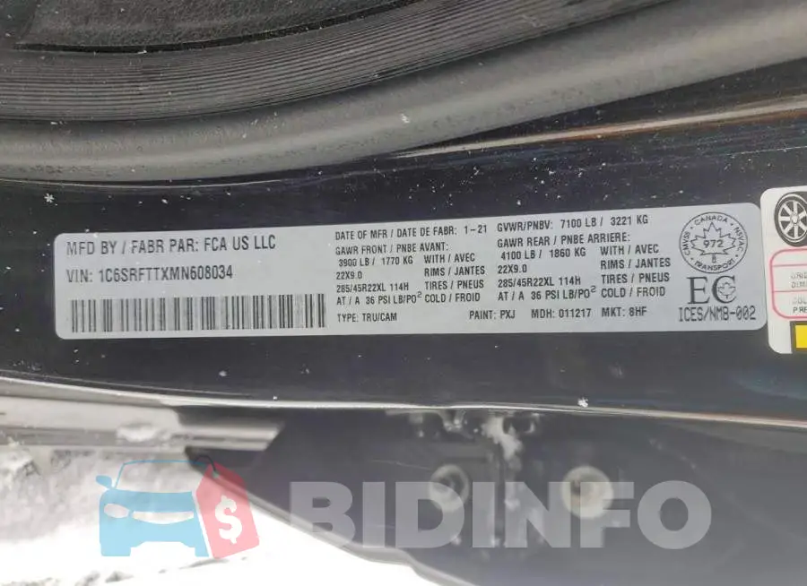1C6SRFTTXMN608034 Photo# 12