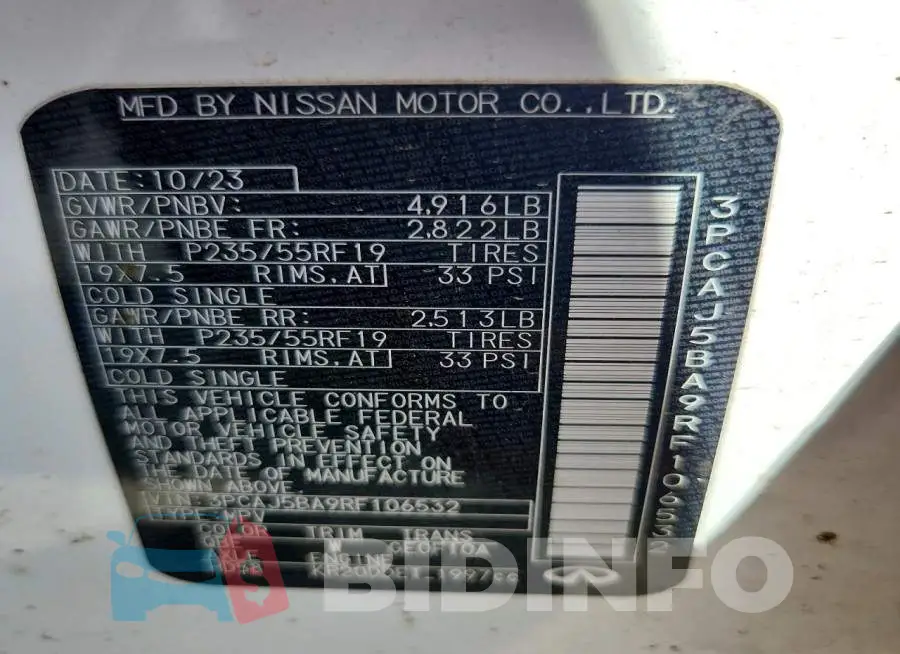 3PCAJ5BA9RF106532 Photo# 13