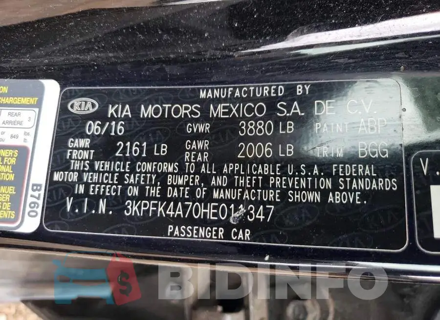 3KPFK4A70HE011347 Photo# 12