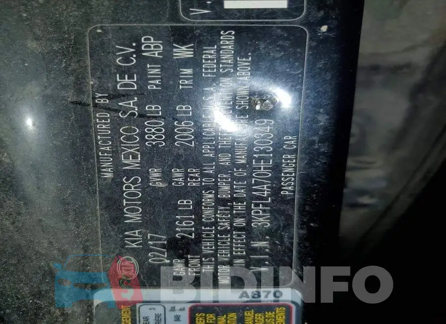 3KPFL4A70HE130349 Photo# 13