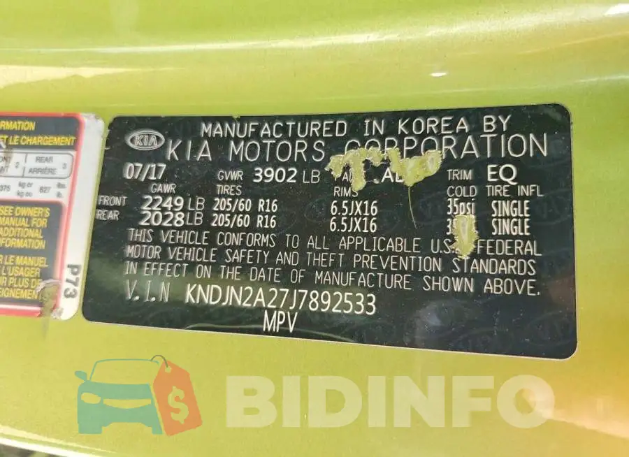KNDJN2A27J7892533 Photo# 12
