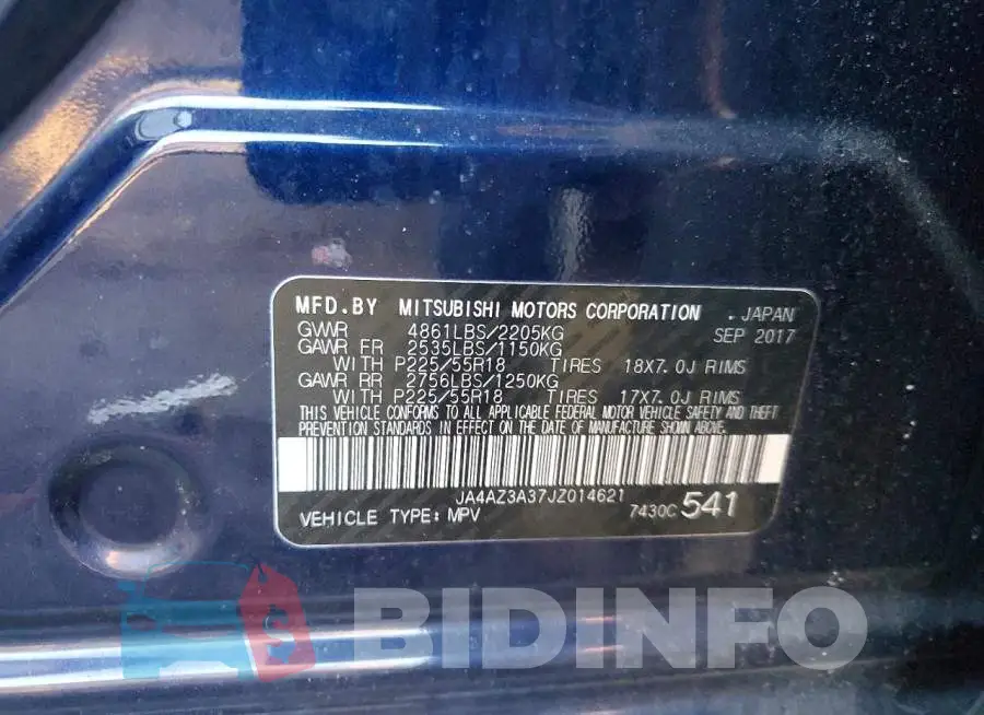 JA4AZ3A37JZ014621 Photo# 12