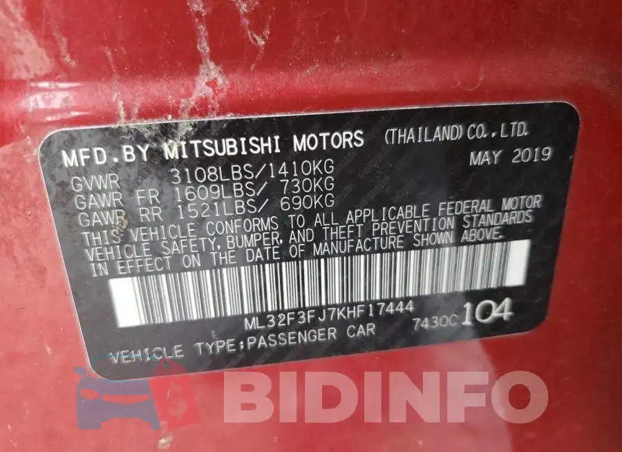 ML32F3FJ7KHF17444 Photo# 12