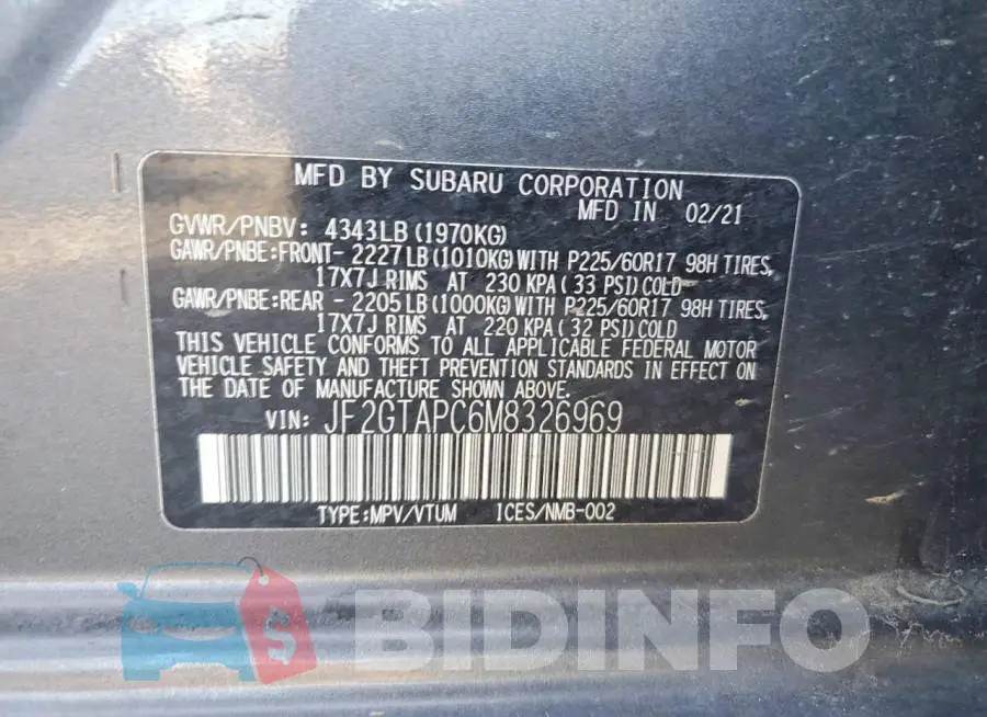 JF2GTAPC6M8326969 Photo# 13