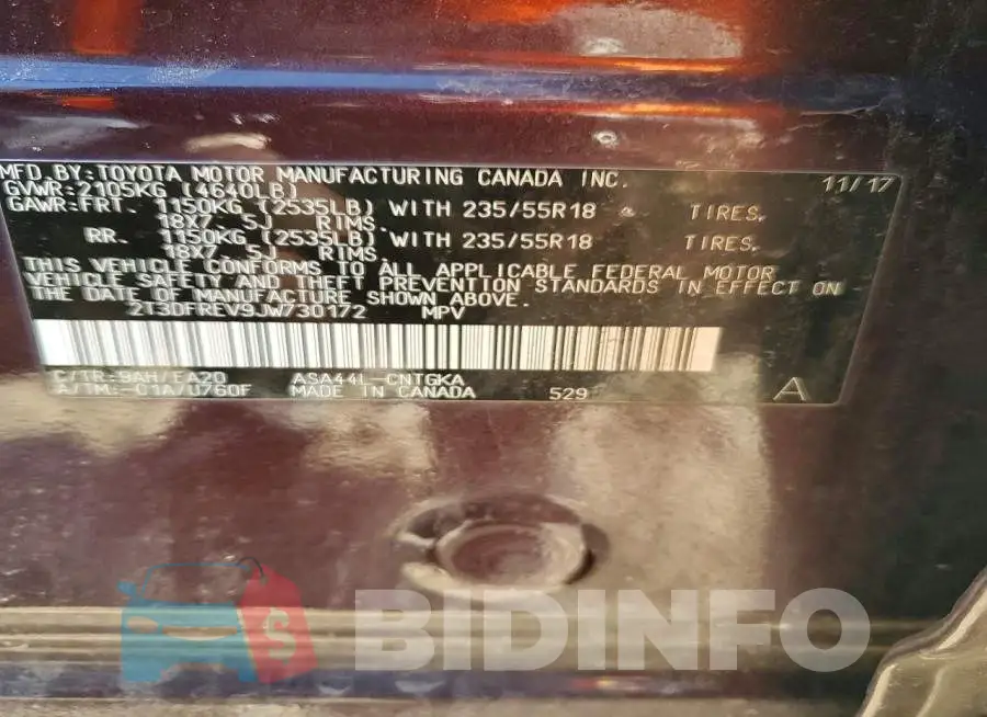 2T3DFREV9JW730172 Photo# 13