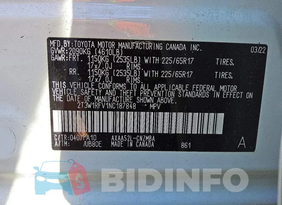 2T3W1RFV1NC187848 Photo# 12