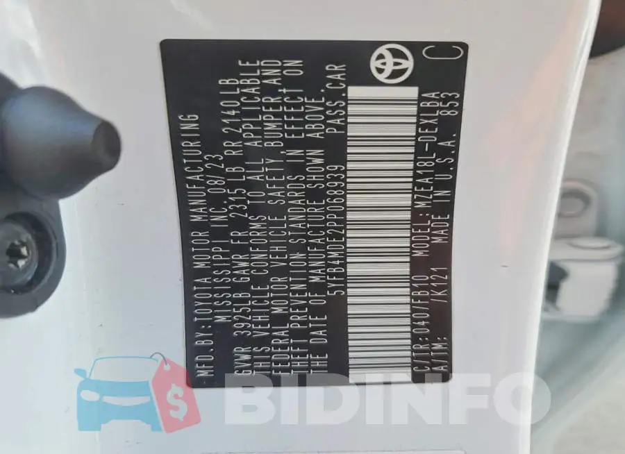 5YFB4MDE2PP068939 Photo# 12