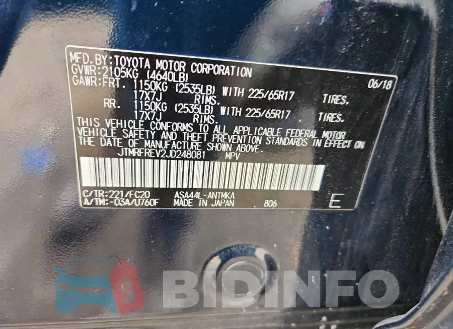 JTMRFREV2JD248081 Photo# 13